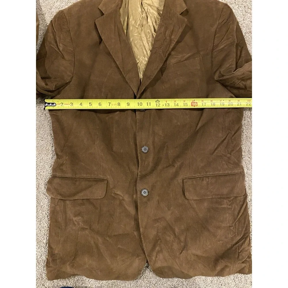 J.Crew Corduroy Blazer Jacket Men's 44R Brown Made In Poland W/ Italian Cashmere